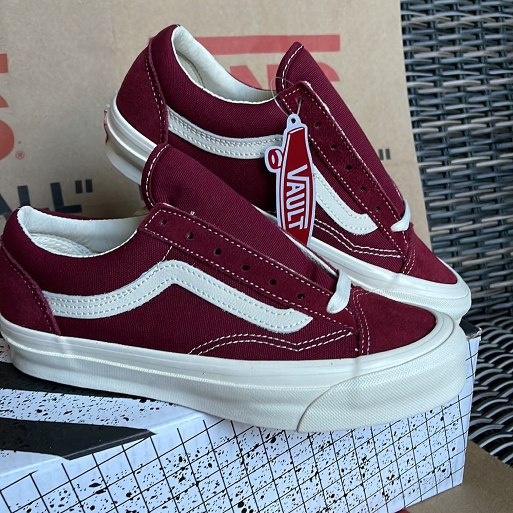 Vans Og Style 36 Lx Suede/Canvas Pomegranate/Classic White WMNS - Picture 5 of 16